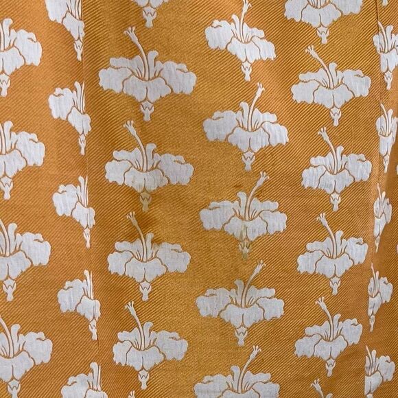 Moschino Cheap and Chic Pencil Skirt Tangerine Orange Embroidered Floral 12 - Picture 7 of 15